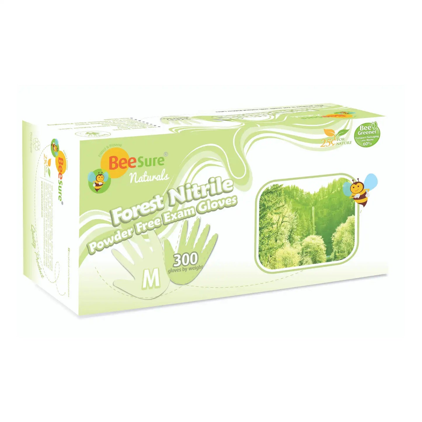 Cranberry - BeeSure Forest Green Nitrile Gloves Small 300/Box