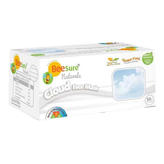 Cranberry - BeeSure Naturals Masks Cloud 50/Bx ASTM 2