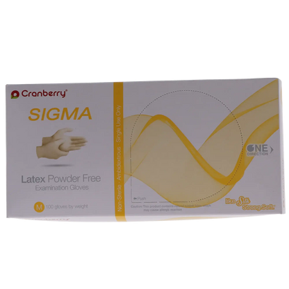 Cranberry - Cranberry Sigma PF Latex Glove Medium 100/Bx