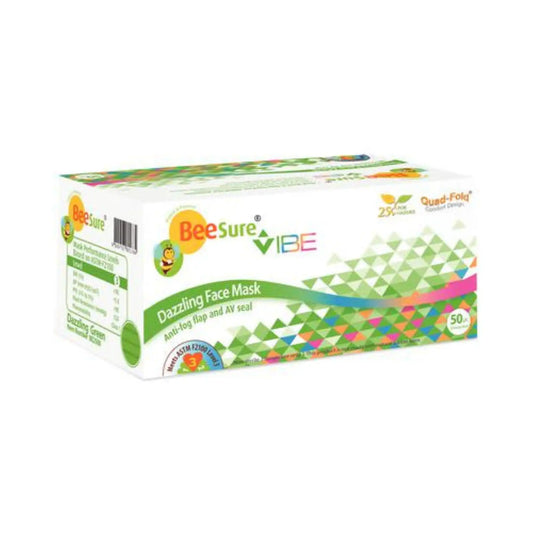 Cranberry - Vibe Face Masks ASTM 3 50/Bx Dazzling Green