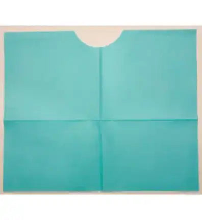Crosstex - Contour Neck Bib 18x22 3+1 Ply Green 400/Cs