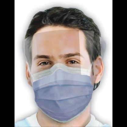 Crosstex - Isofluid Shield Mask Anti Fog Sapphire 25/Bx ASTM 1