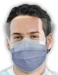 Crosstex - Isofluid Shield Mask Anti Fog Turquoise 25/Bx ASTM 1