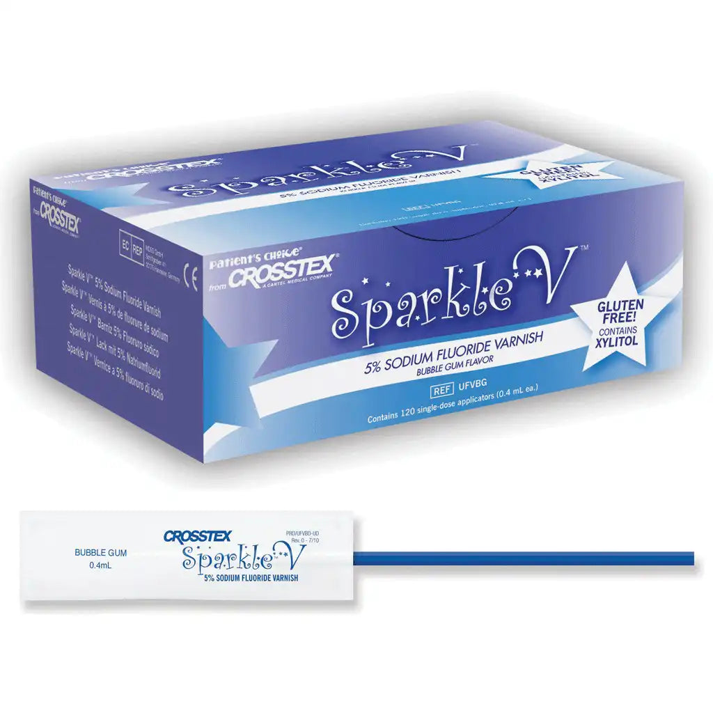 Crosstex - Sparkle V Varnish BubbleGum 120/Bx