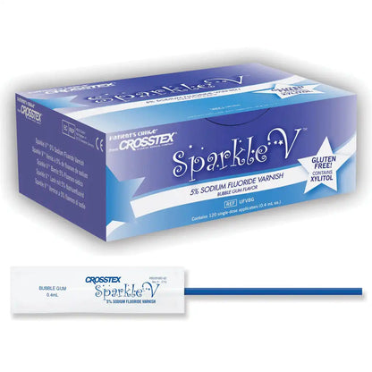 Crosstex - Sparkle V Varnish BubbleGum 120/Bx