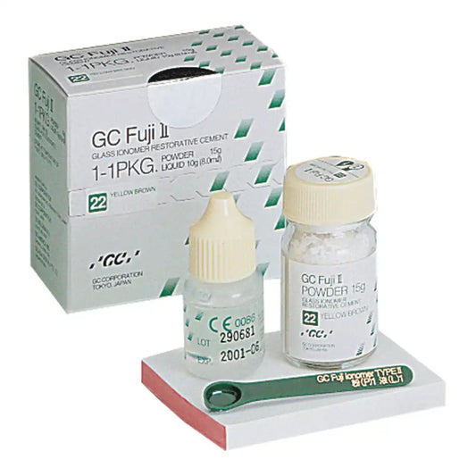 GC Fuji II - Liquid Only, 8 ml Bottle. Fluoride-Releasing, Radiopaque, Self-Cure Glass Ionomer Restorative.