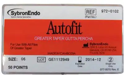 SybronEndo - AutoFit GT Gutta #06 50/Pk