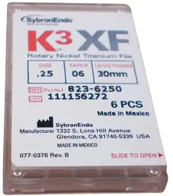 K3 XF File .25/.06 21mm 6/Pk