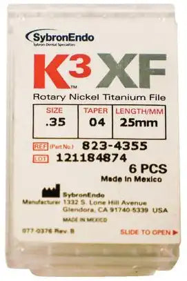 K3 XF File .35/.04 25mm 6/Pk