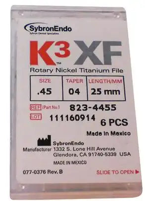 K3 XF File .45/.04 25mm 6/Pk