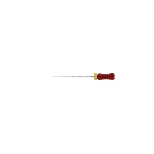 Stainless Steel K-File with Plastic Handle & Endo Stop, 25 mm, 0.02 Taper, # 25, Red, 6/Pk, MK2525