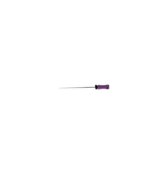 Stainless Steel K-File with Plastic Handle & Endo Stop, 31 mm, 0.02 Taper, # 10, Purple, 6/Pk, MK3110