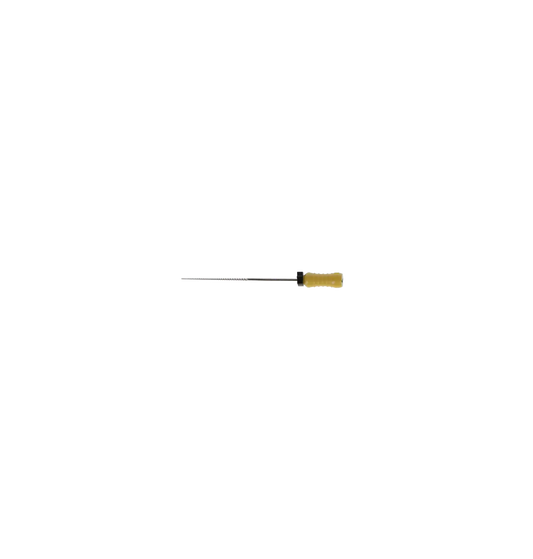 Stainless Steel K-File with Plastic Handle & Endo Stop, 31 mm, 0.02 Taper, # 20, Yellow, 6/Pk, MK3120