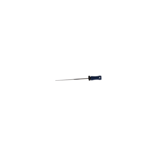 Stainless Steel K-File with Plastic Handle & Endo Stop, 31 mm, 0.02 Taper, # 30, Blue, 6/Pk, MK3130