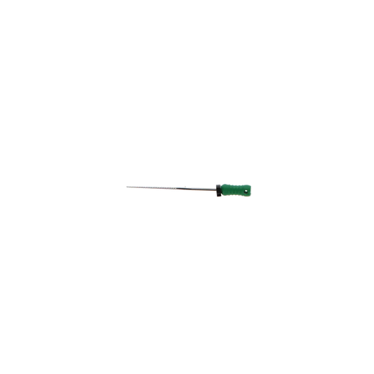 Stainless Steel K-File with Plastic Handle & Endo Stop, 31 mm, 0.02 Taper, # 35, Green, 6/Pk, MK3135
