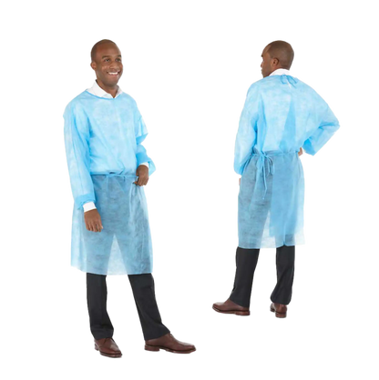 Medicom - SafeWear Form-Fit Isolation Gown Blue Regular 12/Pk