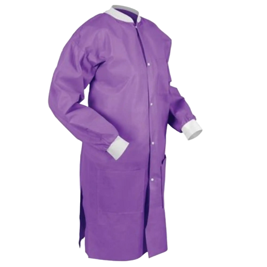 Medicom - SafeWear Hi-Perform Lab Coat Purple Large 12/Pk