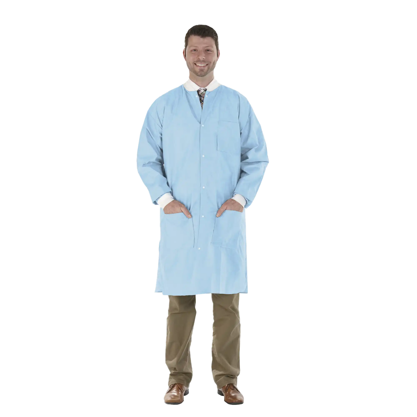 Medicom - SafeWear Hi-Perform Lab Coat Soft Blue Small 12/Pk