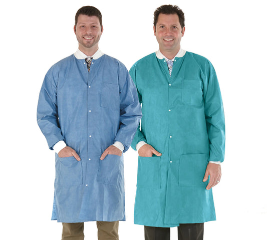 Medicom - SafeWear Hi-Perform Lab Coat Tropical Teal Large 12/Pk