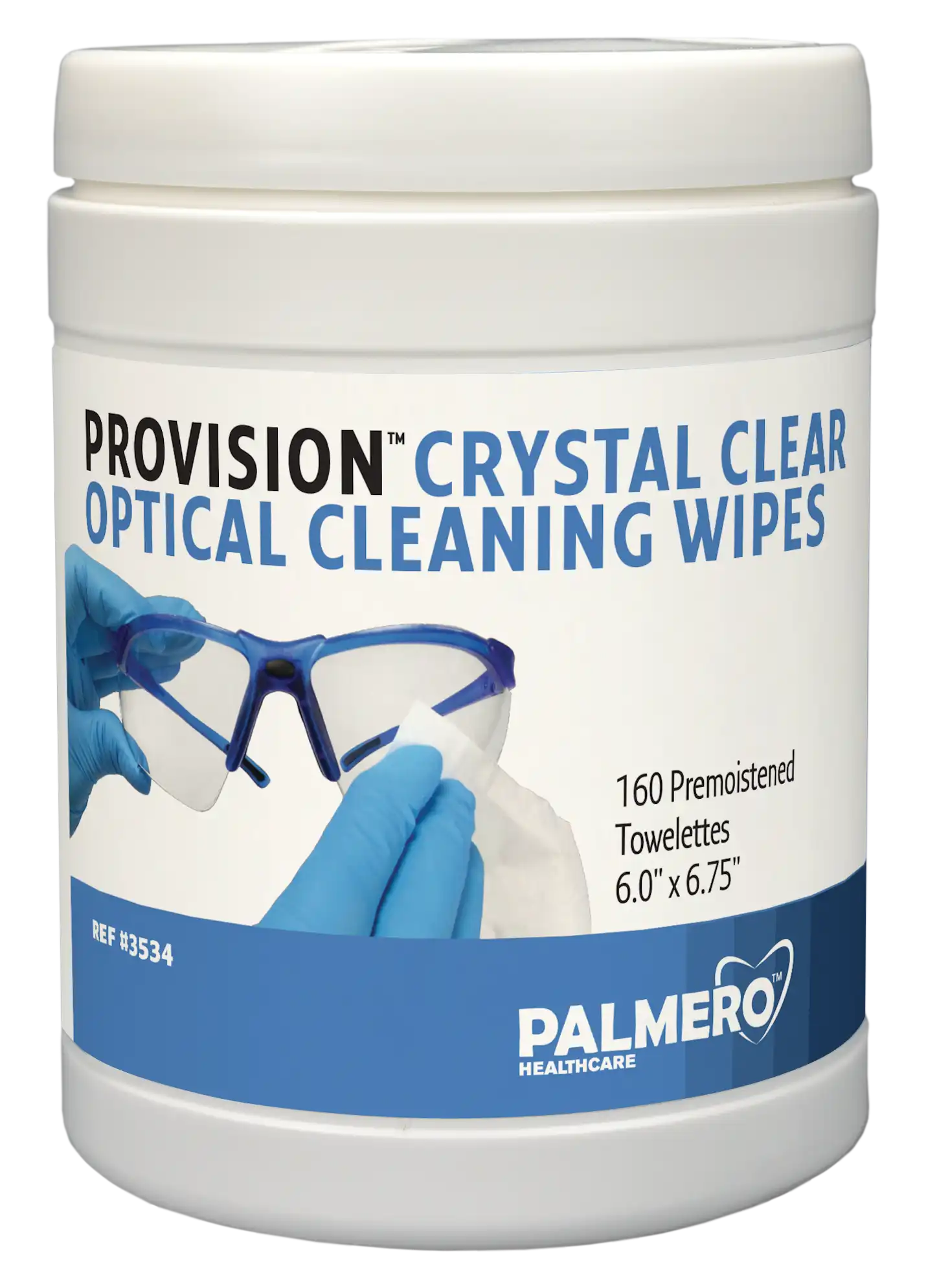 Palmero - Pro-Vision Crystal Clear Optical Cleaning Wipes (6" x 6 3/4") 160/ct