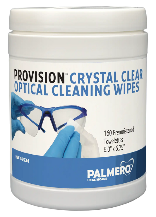 Palmero - Pro-Vision Crystal Clear Optical Cleaning Wipes (6" x 6 3/4") 160/ct