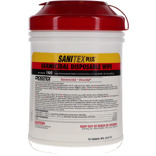 Sani-Cloth Plus Large Wipes 6"X6.75 160/Pk (1 Can)