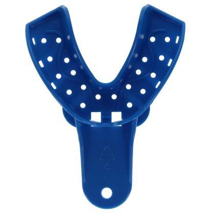 Plasdent - #4 Impression Tray/Med Lower Blue, 12Pcs/Bag
