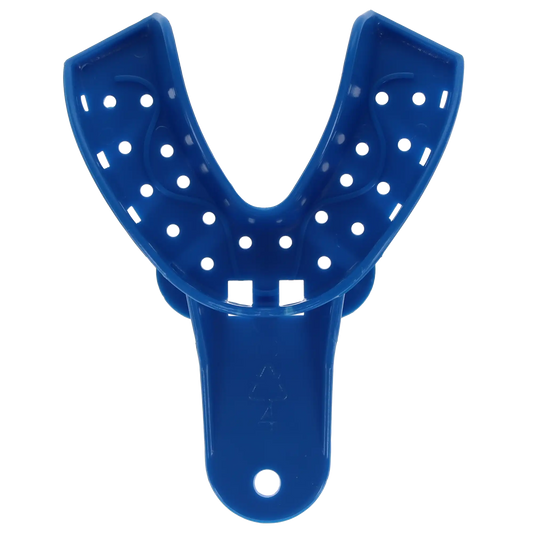 Plasdent - #4 Impression Tray/Med Lower Blue, 12Pcs/Bag