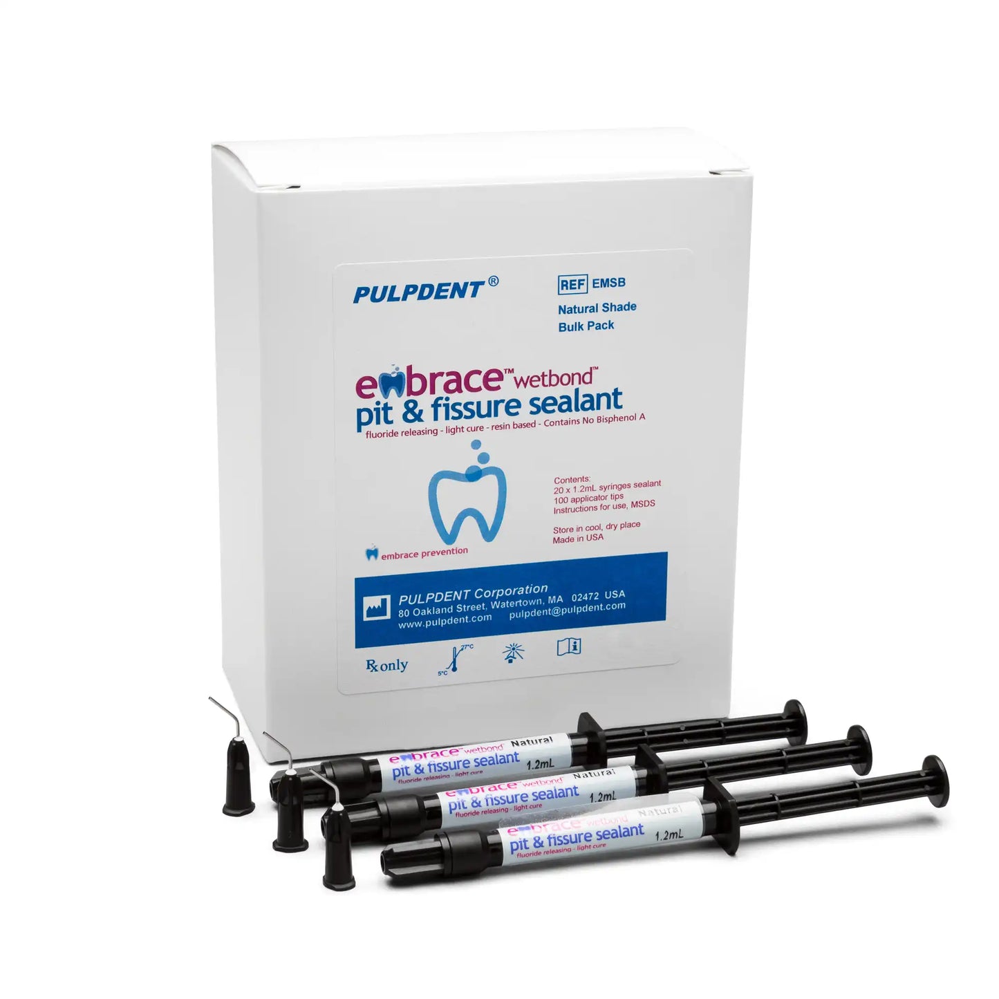 Embrace Bulk Pack: 20 x 1.2 mL syringes, natural shade + 100 applicator tips