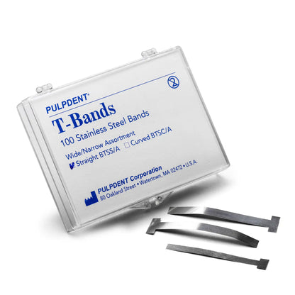 T-Bands Stainless Straight Assorted 100/Box