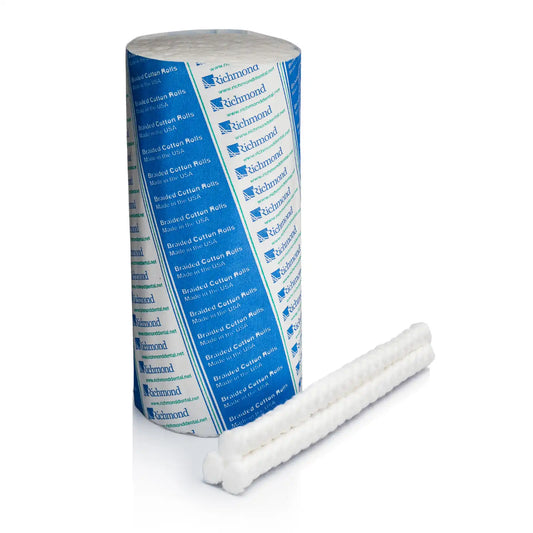 Richmond - Cotton Rolls Braided 6" x 3/8" Medium N/S 200/Bx