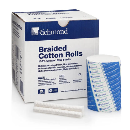 Richmond - Cotton Rolls Braided 4" x 3/8" Medium NS 250/Bx