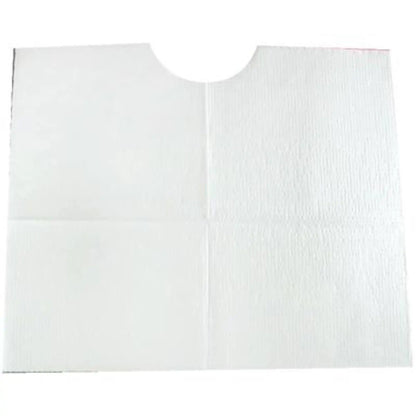 Tidi - Contour Neck Bib 17x18 2 Ply White 500/Cs