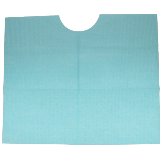 Tidi - Contour Neck Bib 18x22 3-Ply Blue 400/Cs