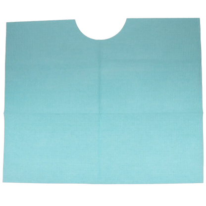 Tidi - Contour Neck Bib 18x22 3-Ply Blue 400/Cs