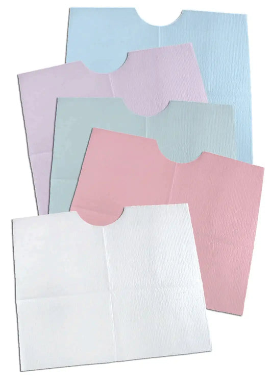 Tidi - Contour Neck Bib 18x22 3-Ply Lavender 400/Cs