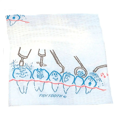 Tidi - Bib 13''x18'' 2+1 Ply 500/Cs Tooth Print **Discontinued