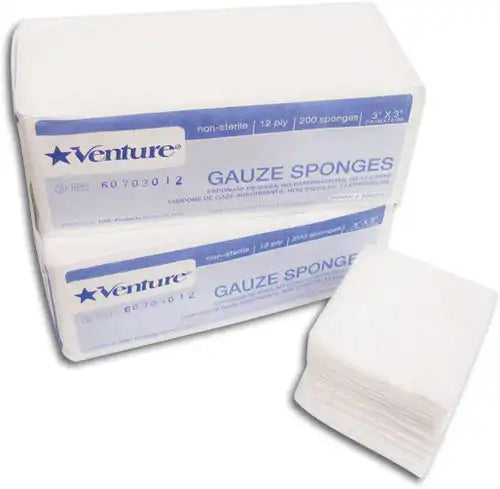 Tidi - Venture Gauze Sponges N/S 4x4 12-Ply 2000/Case **Discontinued