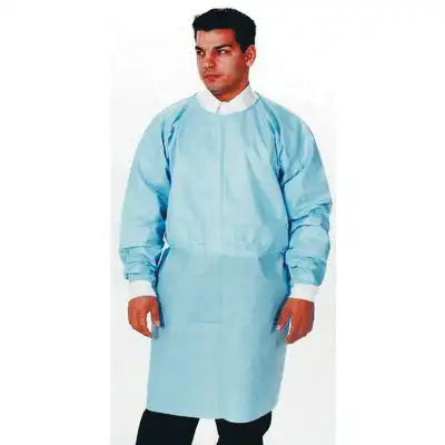 ValuMax - Dual Fabric Cover Gown Knit Cuff 10/Pk Regular Blue