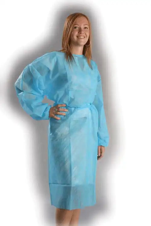 Easy-Breathe Lab Coat Ceil Blue Medium 10/Pk