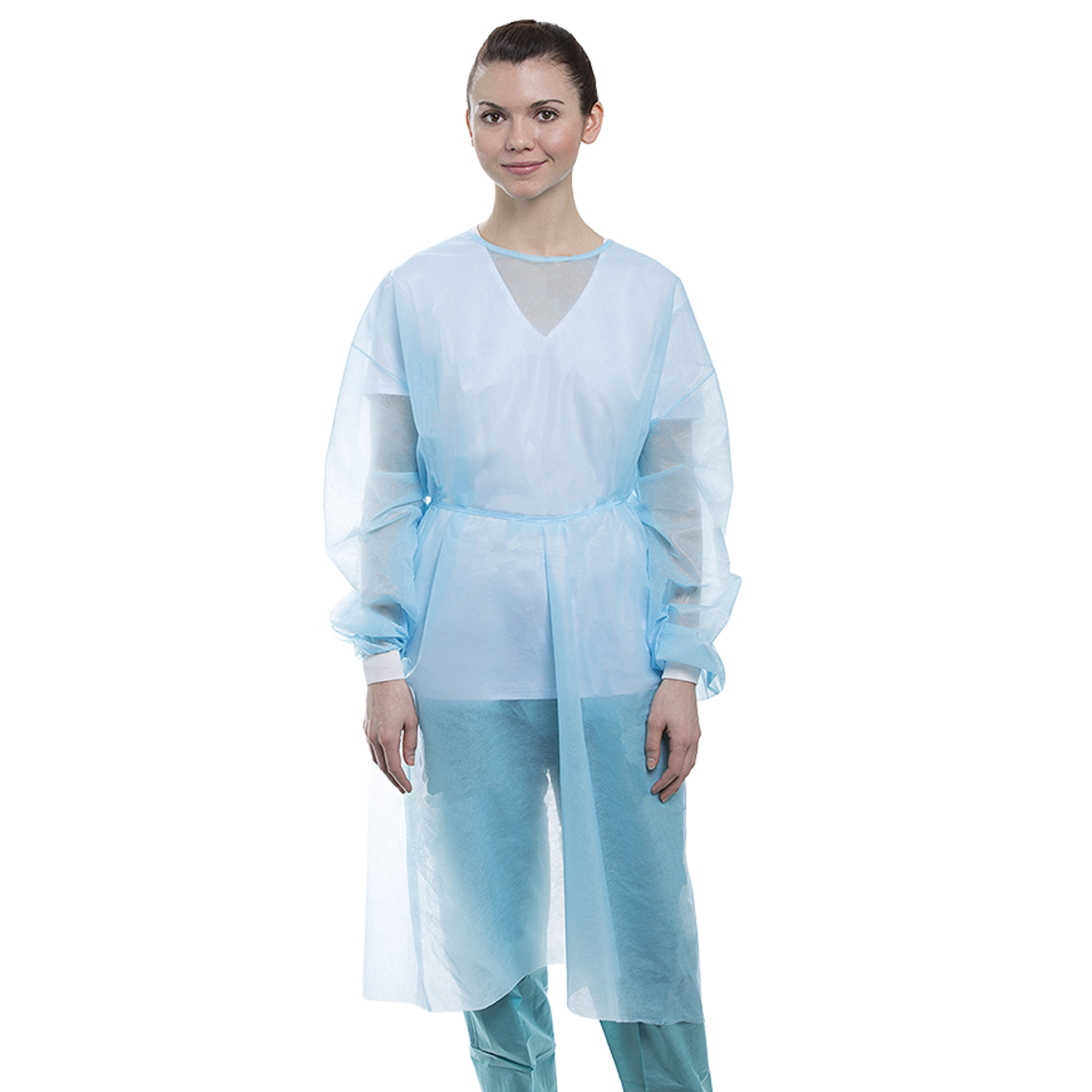 Valumax - Isolation Gowns Knit Cuff Blue 50/Cs