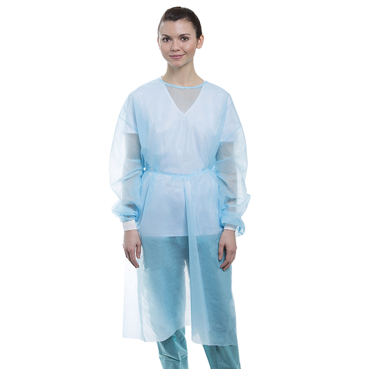 Valumax - Isolation Gowns Knit Cuff Blue 50/Cs