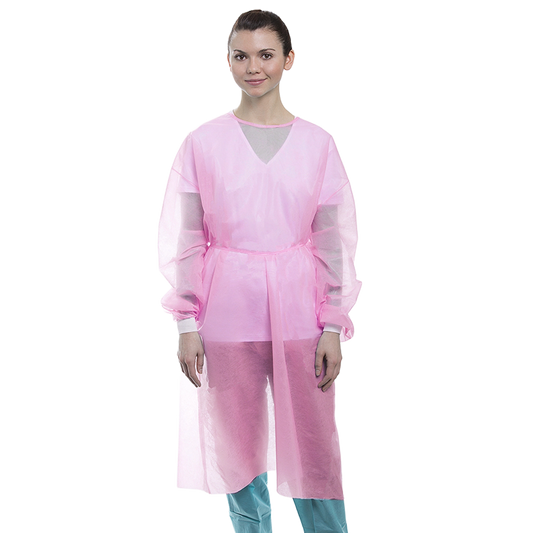 Valumax - Isolation Gowns Knit Cuff Pink 50/Cs