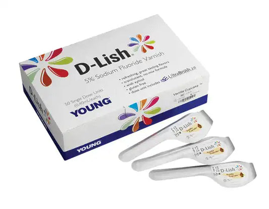 Young - D-Lish 5% Fluoride Varnish Spearmint 200/Bx - (Exp Apr 2027)