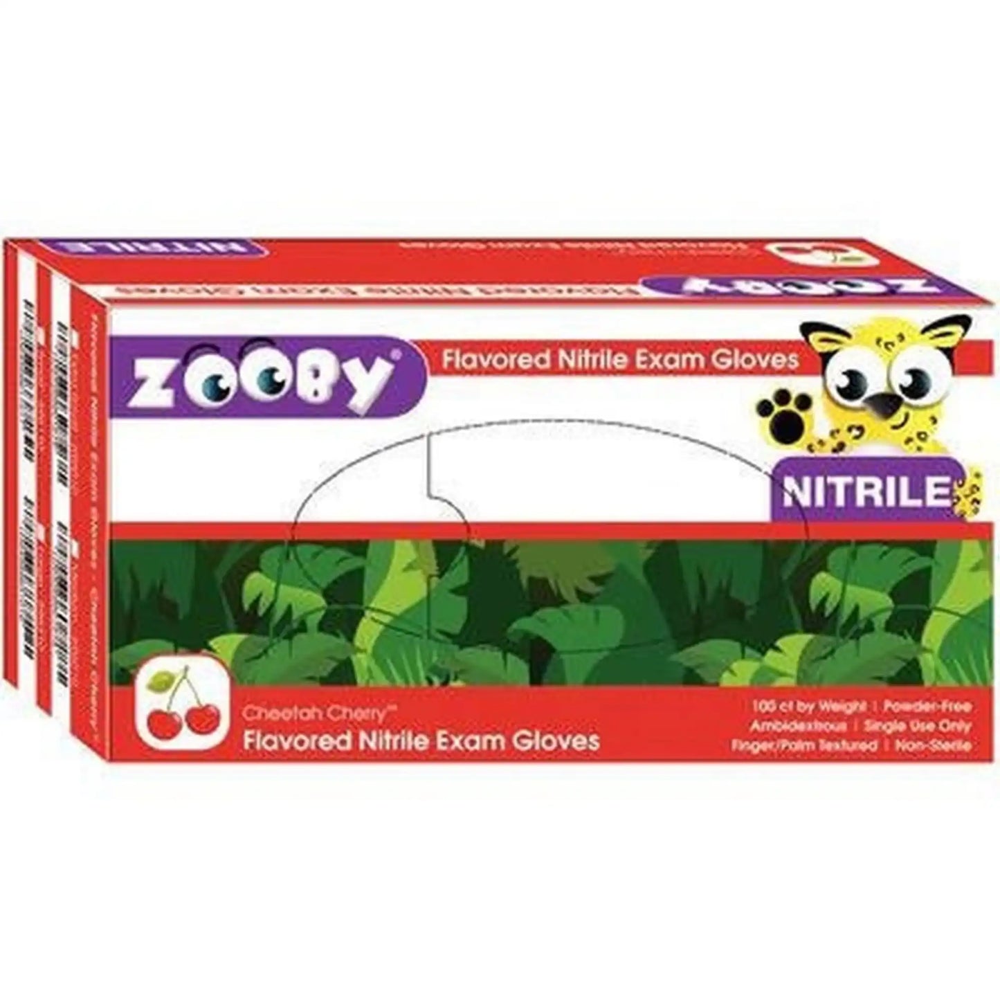 Young - Zooby Flavored Latex Gloves Cherry Medium 100/Box