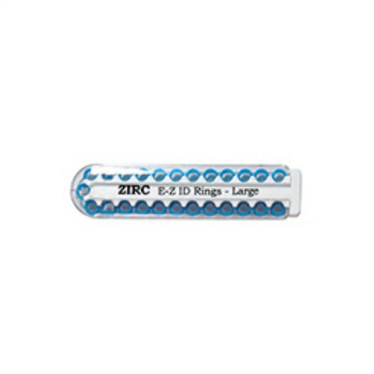 Zirc - E-Z ID Instrument Rings, Large, Neon Blue, 25/Pk, 70Z200N