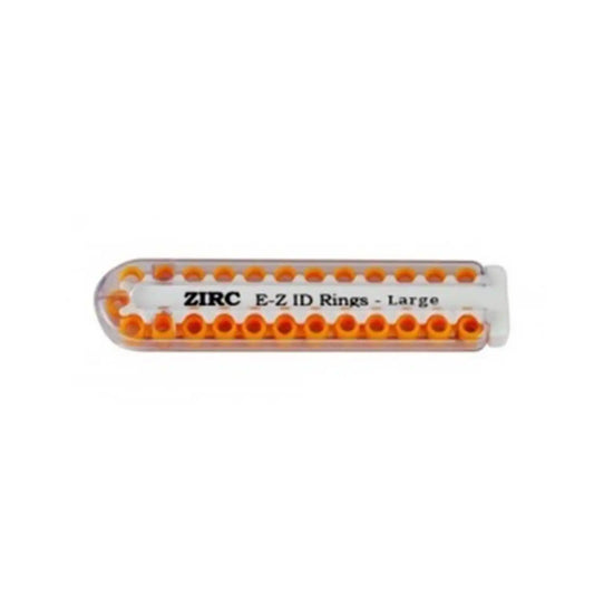 Zirc - E-Z ID Instrument Rings, Large, Neon Orange, 25/Pk, 70Z200Q