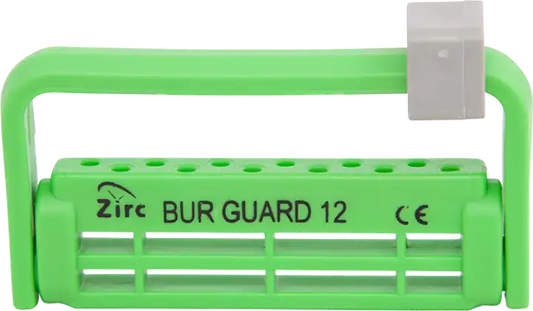 Steri-Bur Guard 12 Hole Neon Green Ea