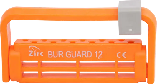 Zirc - Steri-Bur Guard 12 Hole Neon Orange Ea