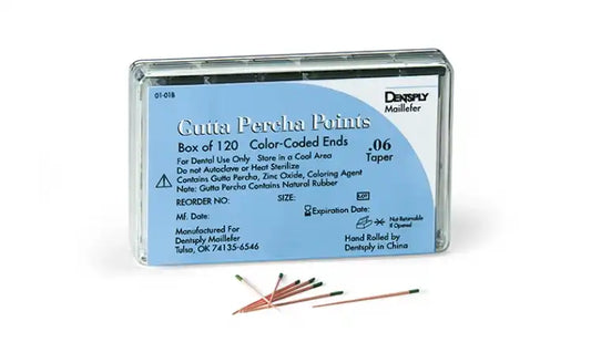 Tapered Gutta Percha Points 120/PK .04 #25